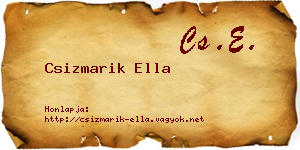 Csizmarik Ella névjegykártya